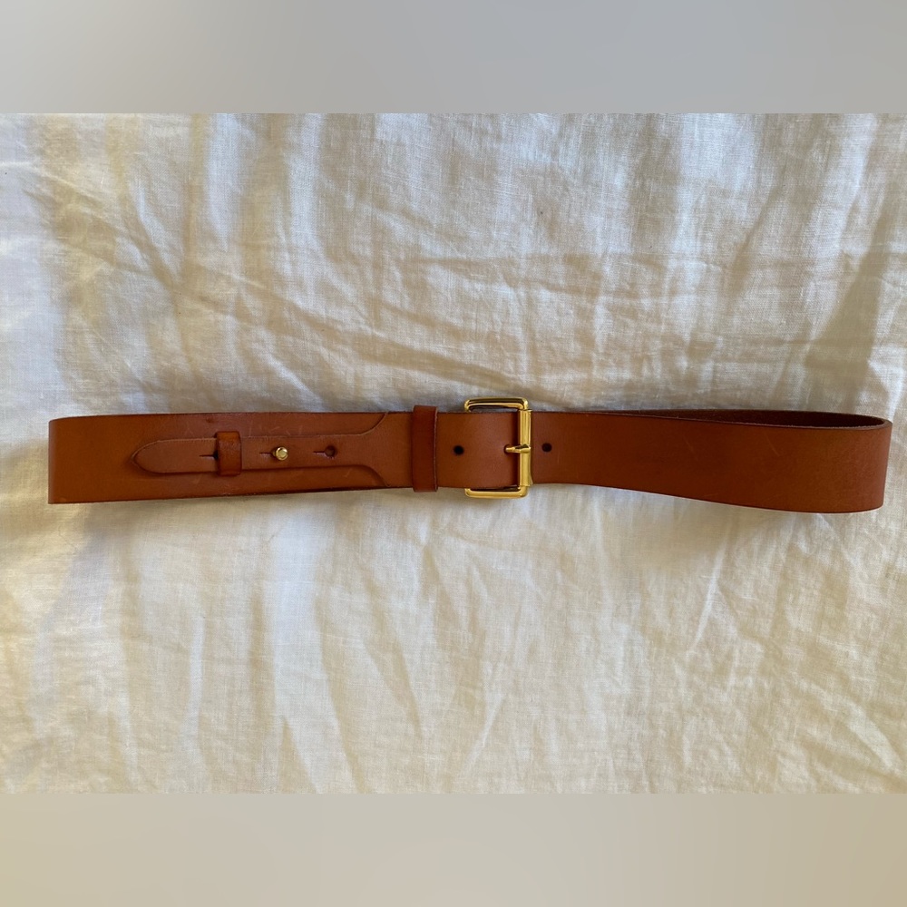 LineaPelle Vintage Collection Tan Leather Belt - size Small